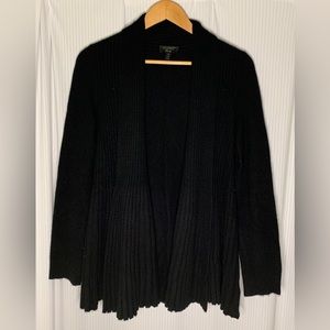 Charter Club - 100% Cashmere Black Open Front Cardigan - Medium